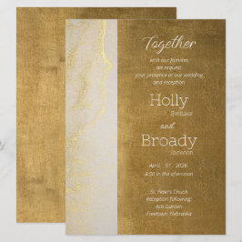 De Golden Day Flat Wedding Uitnodiging