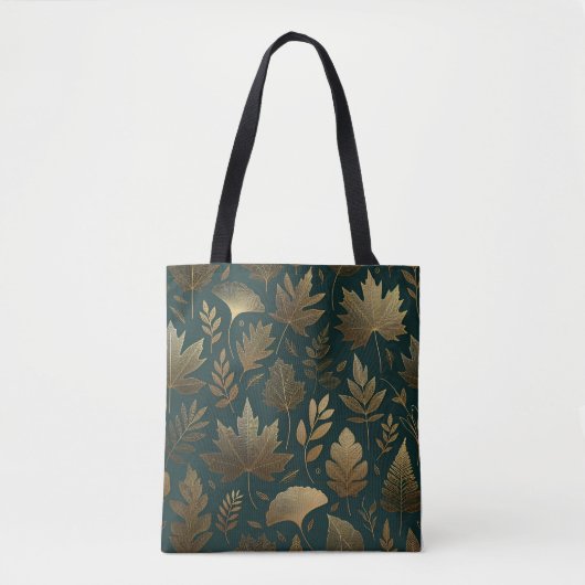 De 'Golden Foliage' Luxe Canvas tas voor Herfst (Voorkant)