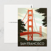 De Golden Gate Bridge Ansichtkaart Briefkaart (Voorkant / Achterkant)