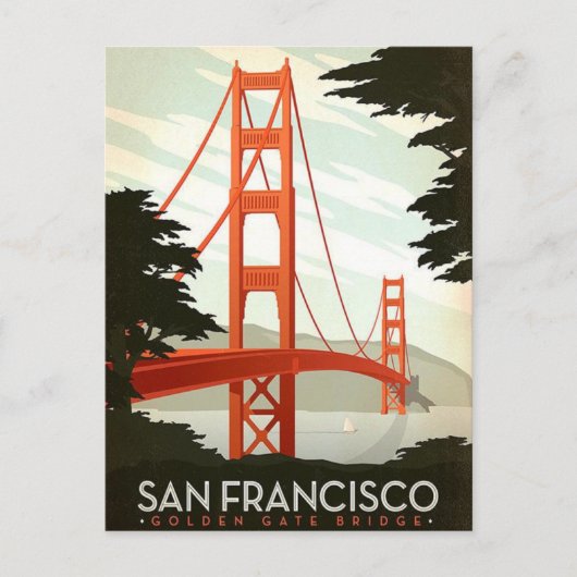 De Golden Gate Bridge Ansichtkaart Briefkaart (Voorkant)