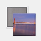 De Golden Gate Bridge bij schemering vanuit Kirby  Magneet (Voorkant / Achterkant)