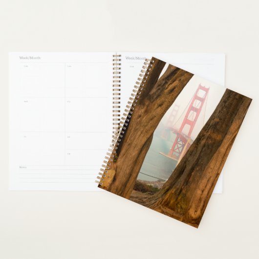 De Golden Gate Bridge | Bomen uit Uitzicht over de Planner (Display)
