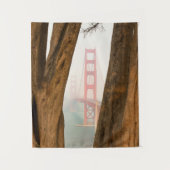 De Golden Gate Bridge | Bomen uit Uitzicht over de Wandkleed (Voorkant)