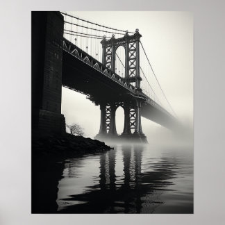 De Golden Gate Bridge in verbluffend zwart-wit Poster