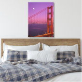 De Golden Gate Bridge kort na zonsondergang, Canvas Afdruk (Insitu (Slaapkamer))
