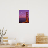 De Golden Gate Bridge kort na zonsondergang, Poster (Keuken)
