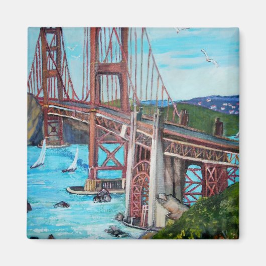 De Golden Gate Bridge - Magnet (Voorkant)