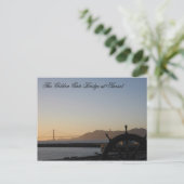De Golden Gate Bridge op Sunset Briefkaart (Staand voorkant)