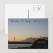 De Golden Gate Bridge op Sunset Briefkaart (Voorkant / Achterkant)