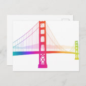 De Golden Gate Bridge | Regenboogstijl Briefkaart (Voorkant / Achterkant)