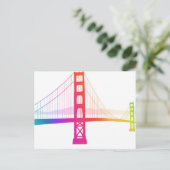 De Golden Gate Bridge | Regenboogstijl Briefkaart (Staand voorkant)