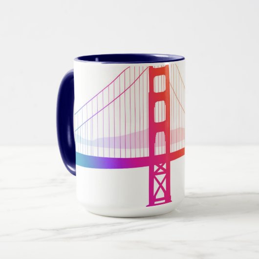 De Golden Gate Bridge | Regenboogstijl Mok (Voorkant links)