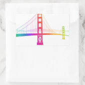 De Golden Gate Bridge | Regenboogstijl Rechthoekige Sticker (Tas)