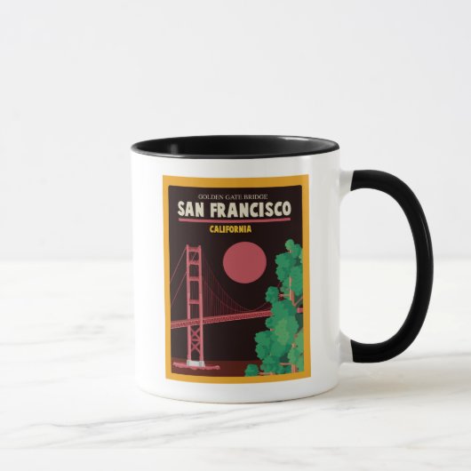 De Golden Gate Bridge 's nachts Mok (Rechts)