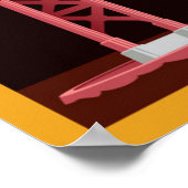 De Golden Gate Bridge 's nachts Poster (Hoek)