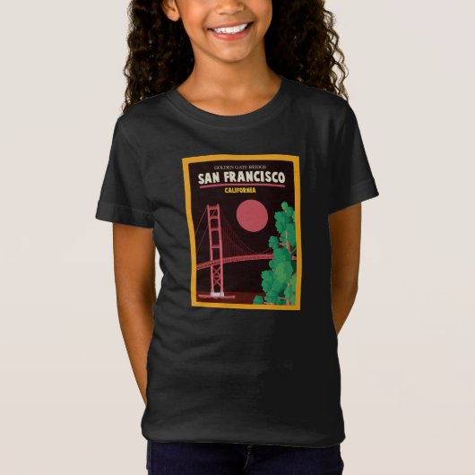 De Golden Gate Bridge 's nachts T-shirt (Voorkant)