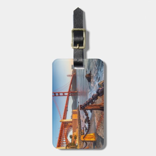De Golden Gate Bridge van het Fort Point Bagagelabel (Voorkant verticaal)