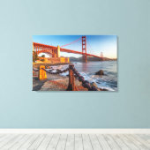 De Golden Gate Bridge van het Fort Point Canvas Afdruk (Insitu (Houten vloer))