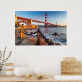 De Golden Gate Bridge van het Fort Point Poster (Keuken)