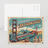 De Golden Gate Bridge van San Francisco Briefkaart (Voorkant / Achterkant)
