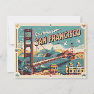De Golden Gate Bridge van San Francisco Briefkaart