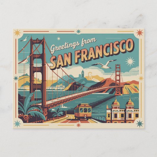 De Golden Gate Bridge van San Francisco Briefkaart (Voorkant)