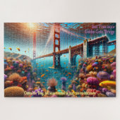 De Golden Gate Bridge van San Francisco onder wate Legpuzzel (Horizontaal)