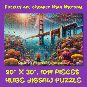 De Golden Gate Bridge van San Francisco onder wate Legpuzzel