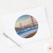 De Golden Gate Bridge vanuit Baker Beach Ronde Sticker (Envelop)
