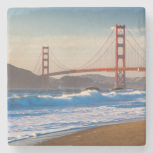 De Golden Gate Bridge vanuit Baker Beach Stenen Onderzetter