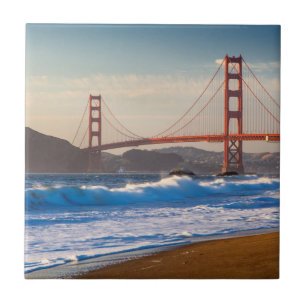 De Golden Gate Bridge vanuit Baker Beach Tegeltje