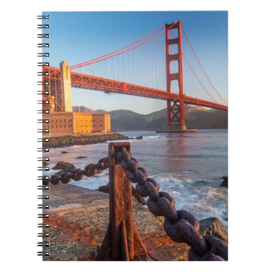 De Golden Gate Bridge vanuit Fort Point Notitieboek (Voorkant)