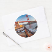 De Golden Gate Bridge vanuit Fort Point Ronde Sticker (Envelop)