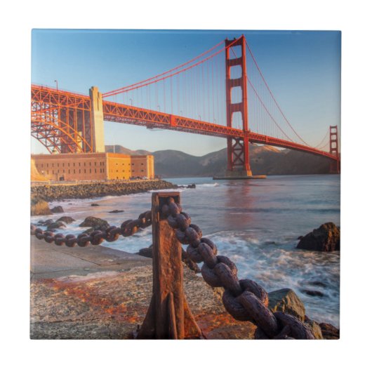 De Golden Gate Bridge vanuit Fort Point Tegeltje (Voorkant)