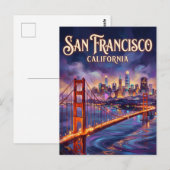 De Golden Gate Bridge VS Briefkaart (Voorkant / Achterkant)