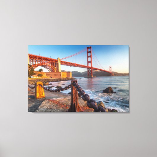 De Golden Gate-brug vanuit Fort Point Canvas Afdruk (Voorkant)