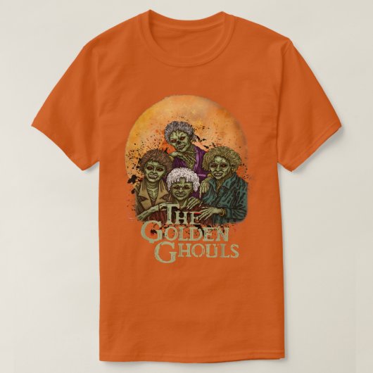 De Golden Ghouls Halloween Zombie geïnspireerd art T-shirt (Design voorkant)