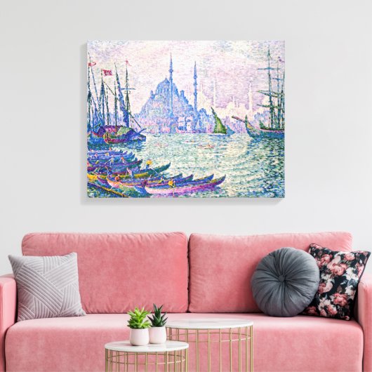 De Golden Horn, Minarets | Paul Signac | Canvas Afdruk (Insitu (Woonkamer))