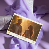 De Golden Hour Grace & Floral Fotobruiloft RSVP Kaartje