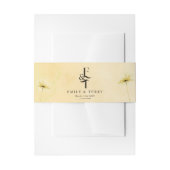 De Golden Hour Grace Floral & Monogram Huwelijk Uitnodigingen Wikkel (Voorkant Voorbeeld)