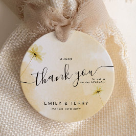 De Golden Hour Grace & Floral Wedding Dank je wel Bedankjes Labels