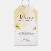 De Golden Hour Grace & Floral Wedding Welkom Cadeaulabel (Achterkant)