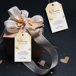De Golden Hour Grace & Floral Wedding Welkom Cadeaulabel