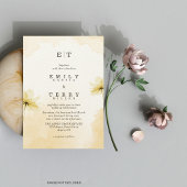 De Golden Hour Grace Foto & Monogram Huwelijk Kaart