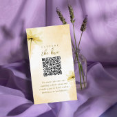 De Golden Hour Grace Foto QR Code Huwelijk RSVP Informatiekaartje