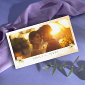 De Golden Hour Grace Foto QR Code Huwelijk RSVP Informatiekaartje