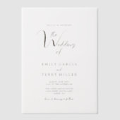 De Golden Hour Grace Moderne bruiloft Vellum Uitnodigingen (Voorkant)