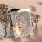 De Golden Hour Grace Moderne bruiloft Vellum Uitnodigingen