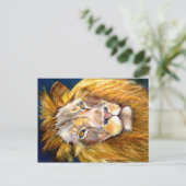 DE GOLDEN LION CHALK PASTEL DRAWING BRIEFKAART (Staand voorkant)