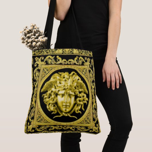 De Golden Medusa-Canvas tas (Dichtbij)